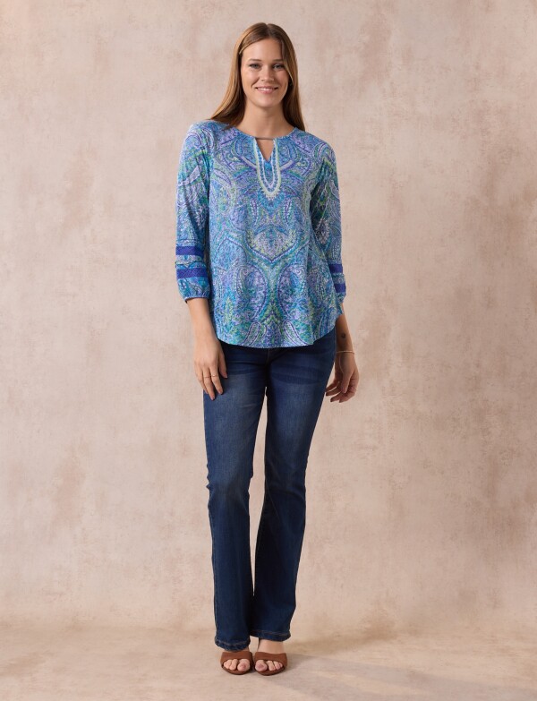 Blusa Printed AZUL/MULTI