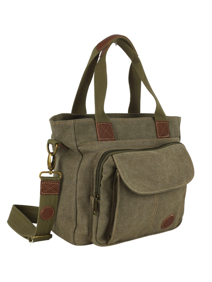 Bolso de lona cartera - Verde 