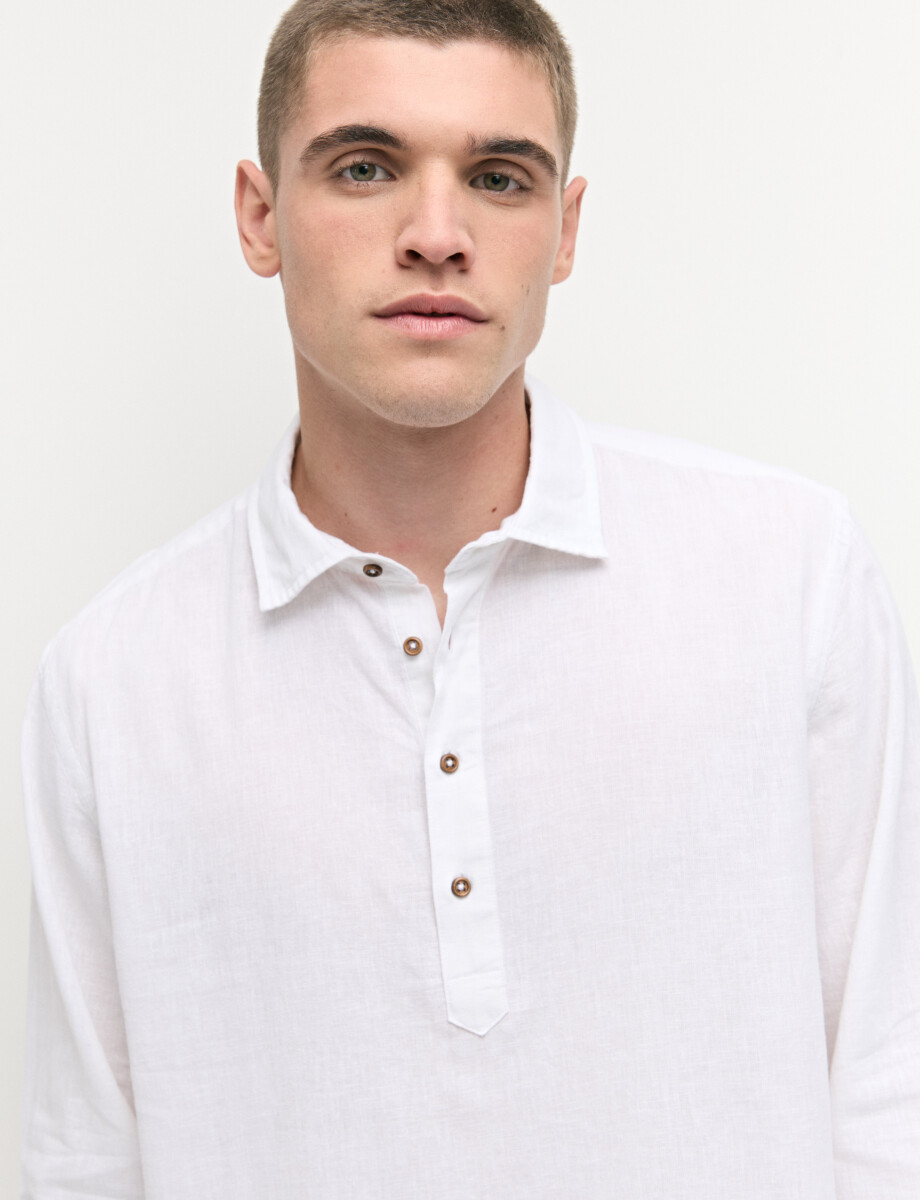 012766 CAMISA LINO WIN Blanco