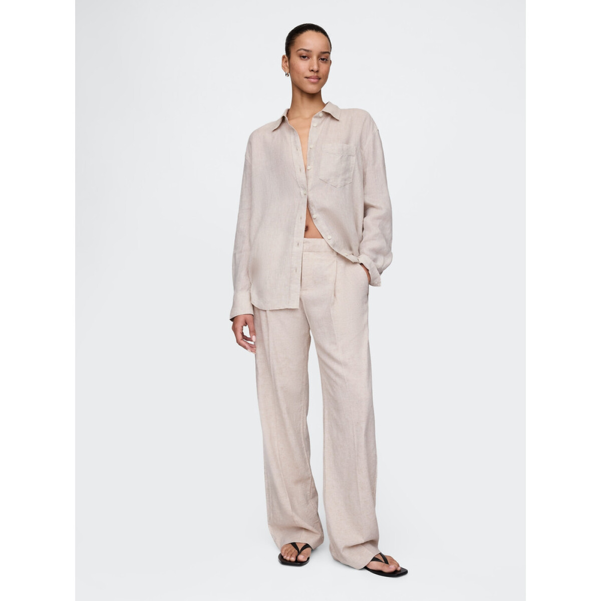 365 LR WIDE LEG - LINEN - FLAX LINEN 