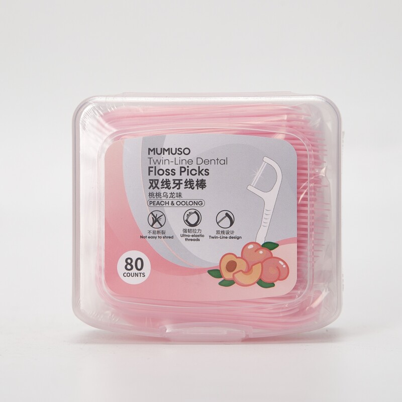 HILO DENTAL DE DOBLE LÍNEA (MELOCOTON Y OOLONG/80 CUENTAS) HILO DENTAL DE DOBLE LÍNEA (MELOCOTON Y OOLONG/80 CUENTAS)