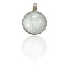 Dije Medalla San Benito-Plata 925 y Oro-Con piedra Nacar-CP5213 conpiedra