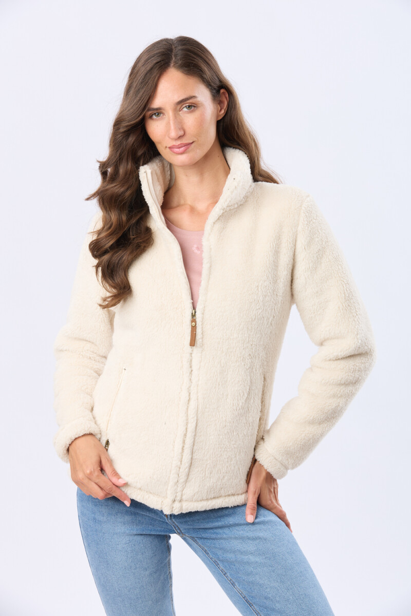 CAMPERA SHERPA SUAVE - Natural 