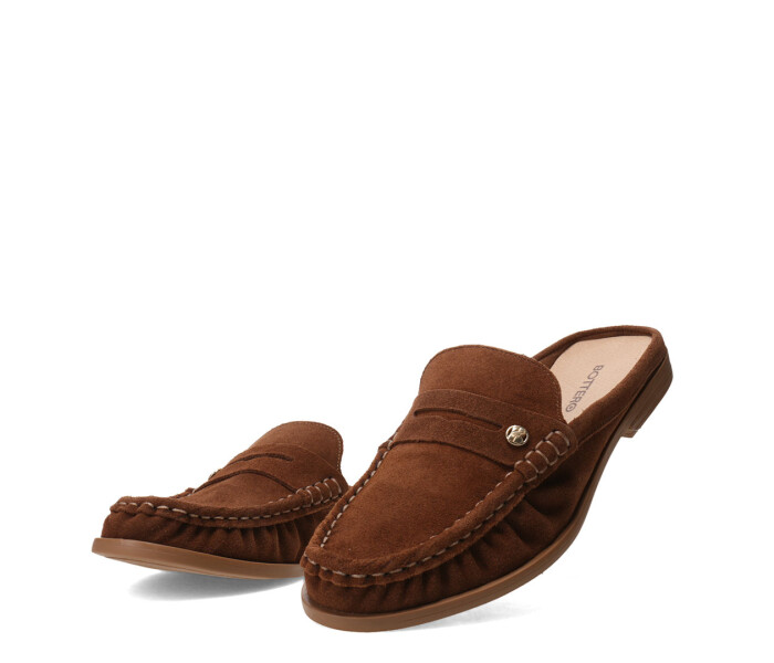 Zuecos de Mujer Bottero Mocasin Marrón Café