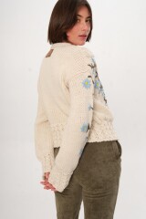 Cardigan Magnolia Celeste/Amarillo