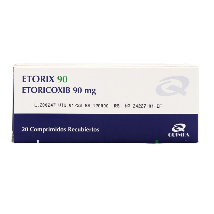 ETORIX 90 MG. CJ X 20 COMP. REC. única