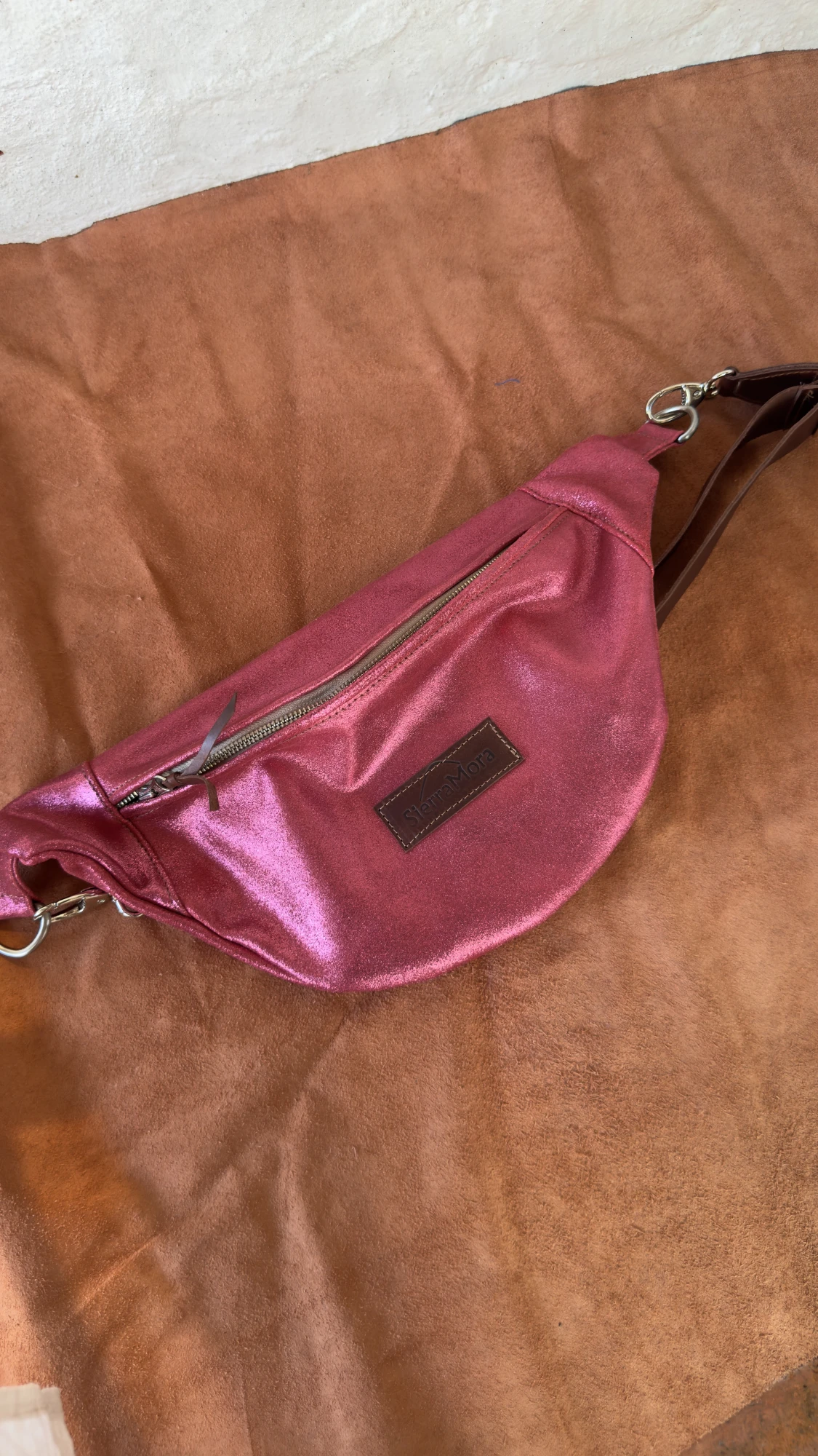 Leather Fanny Pack fucsia n/a