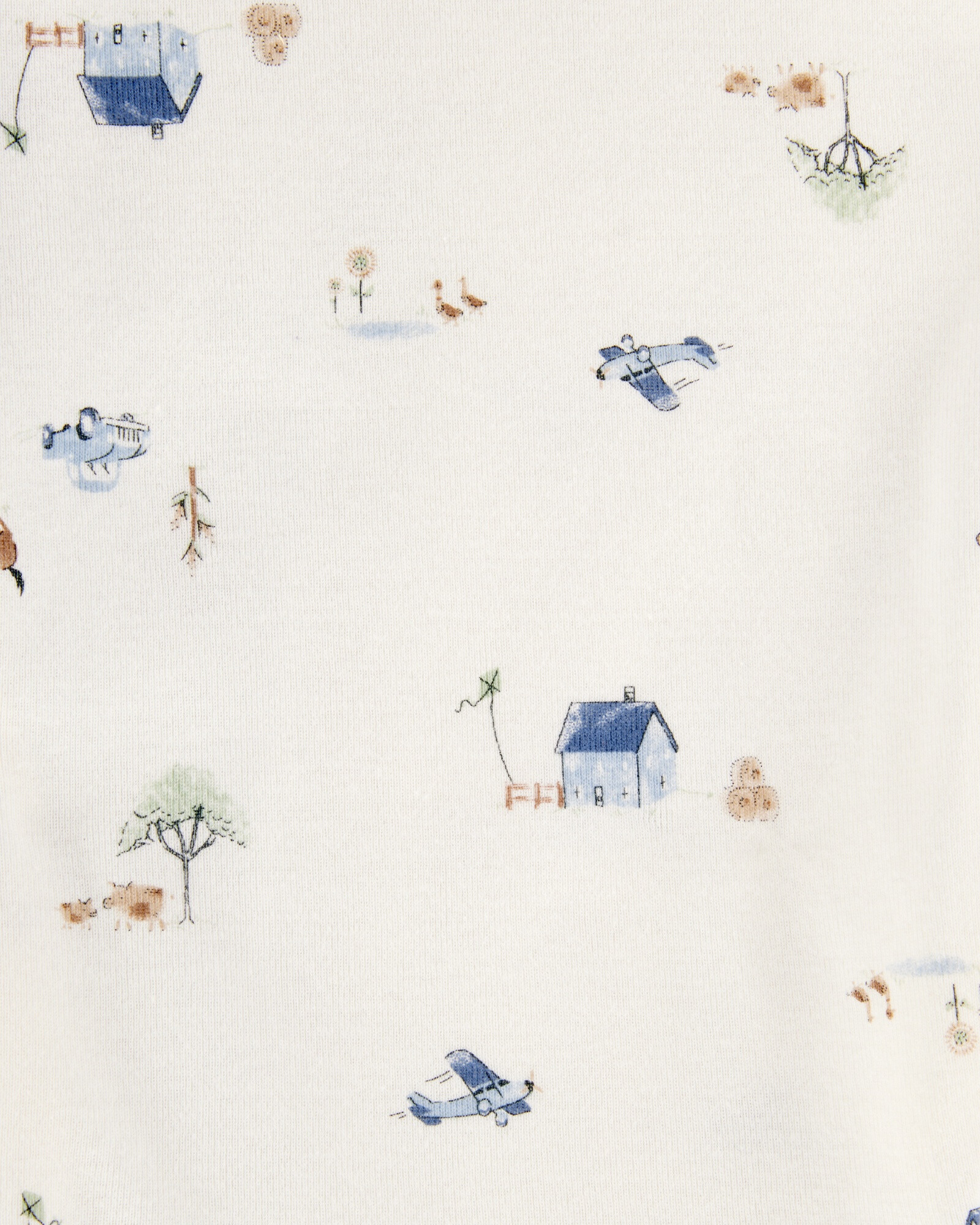 Pack cuatro bodies de algodón, diseño granja Sin color