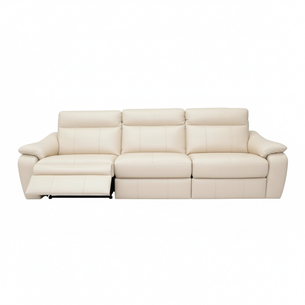Sillón recliner 3 Cuerpos Rubi - 100% Cuero Arena