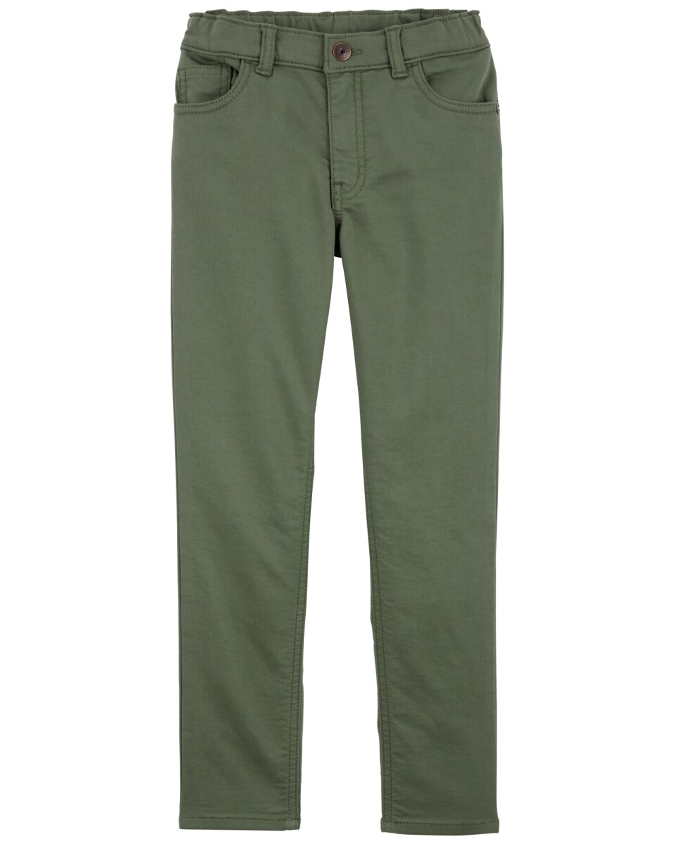 Pantalón denim tipo punto, verde 