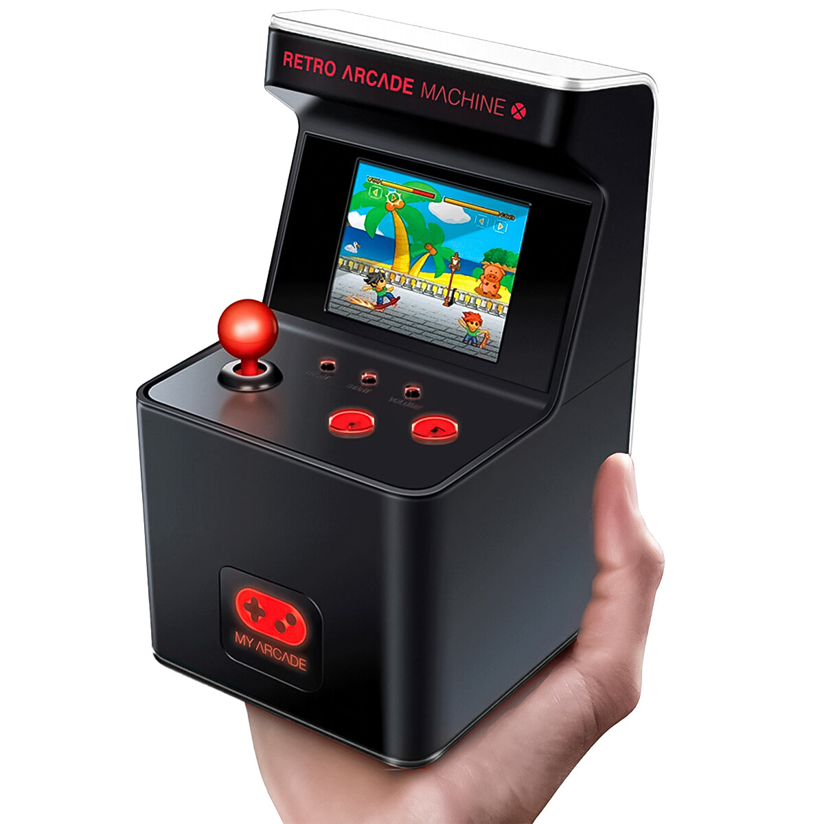 Mini Consola Retro 16 Bits Arcade Portátil 300 Juegos - Negro-Blanco 
