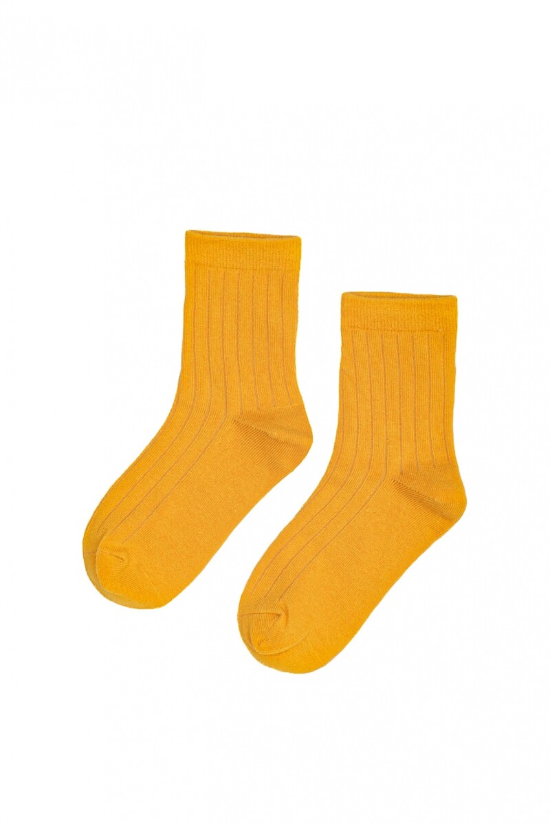 Medias Kids Rib Lisas - Amarillo 