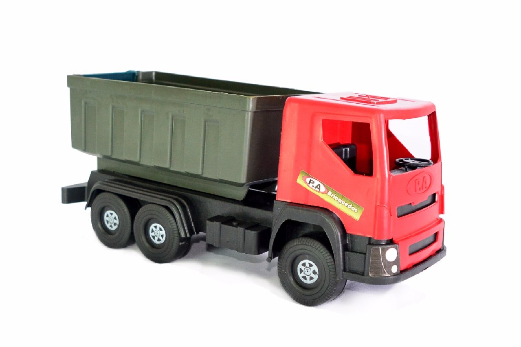 CAMION P.A. BRINQUEDOS CARGA PLASTICO Y MADERA 37CM LARGO 