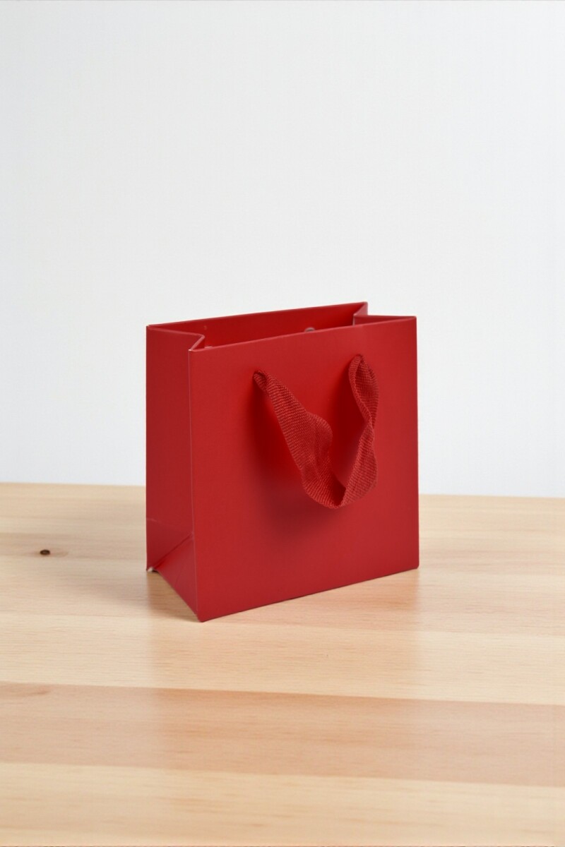 Bolsa cartulina 10x05x10 cm - ROJO 