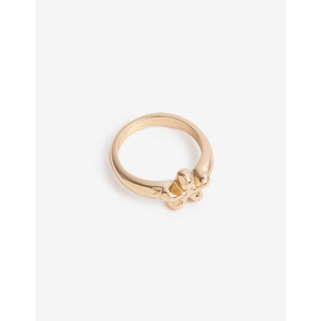 Anillo De Metal Bañado En Oro Dorado