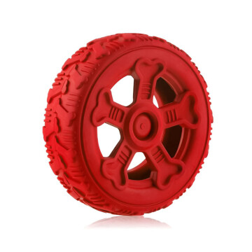 Juguete Perro Rueda Masticable Mordillo Mordedor Dental Variante Color Rojo