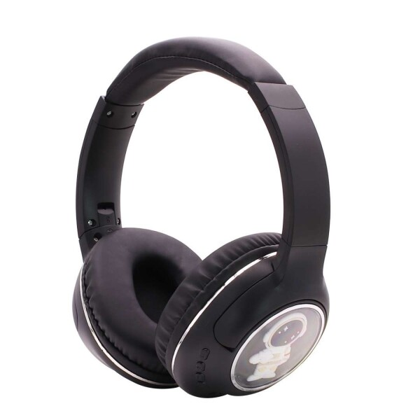 Auriculares Bluetooth Inalambricos Infantiles Rgb Astronauta Variante Color Negro