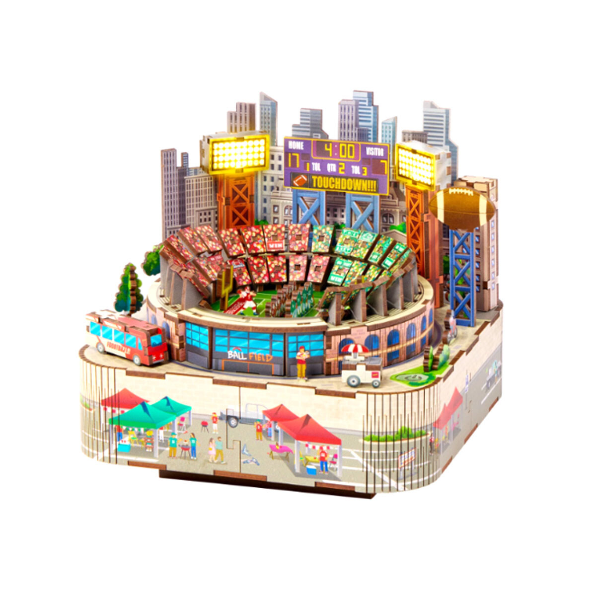 Construcción 3D de Paisajes Estadio de Fútbol Arkitec 