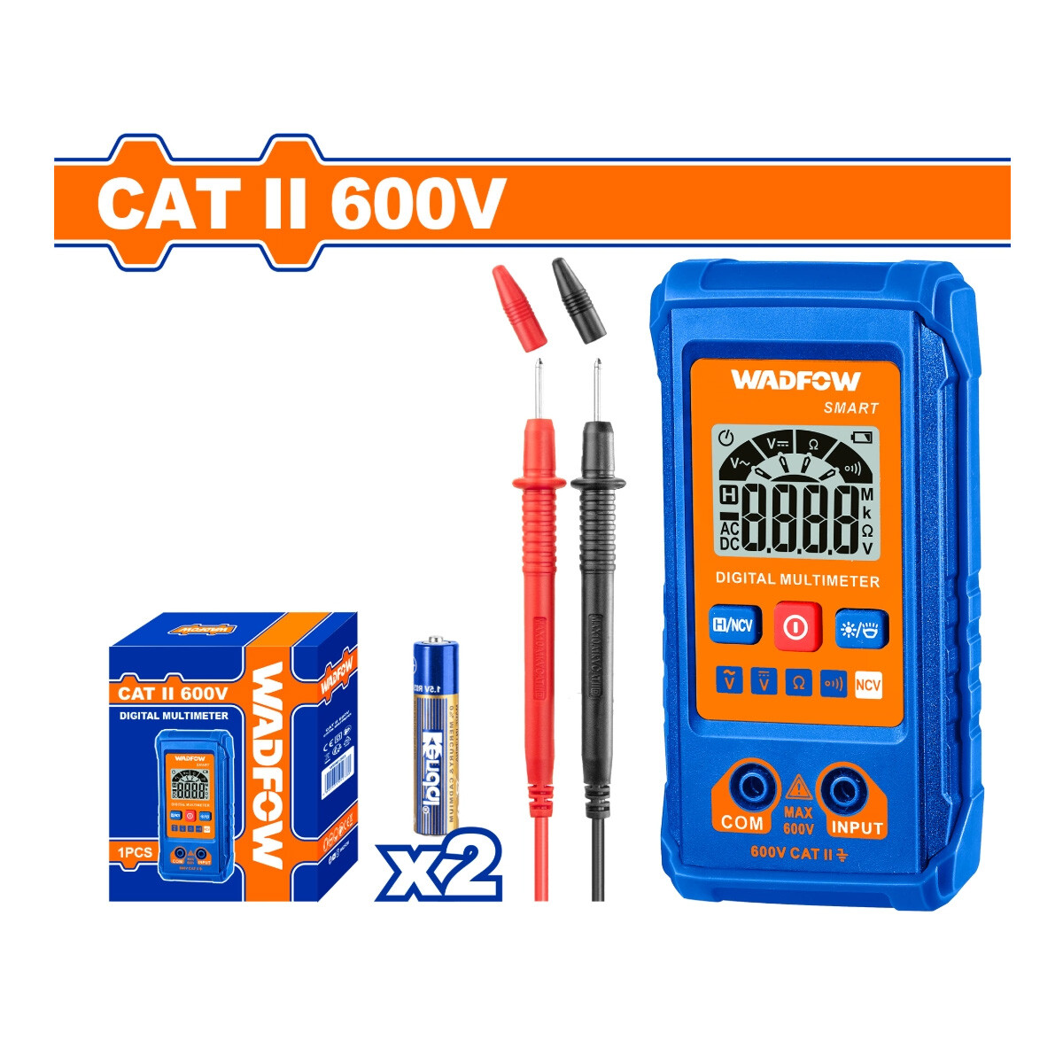 TESTER MULTIMETRO DIGITAL 600V WADFOW WDM1502 