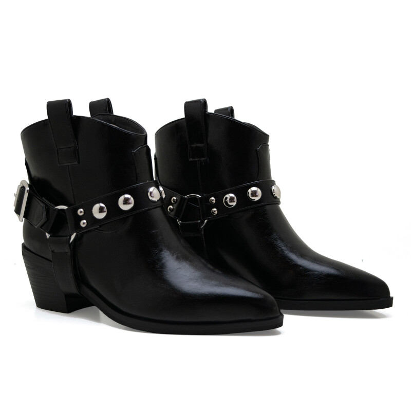 Country Bota punta fina Negro
