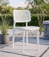 Silla Simil Rattan de polipropileno Blanco