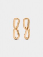 Pendientes Largos Con Eslabones dorado