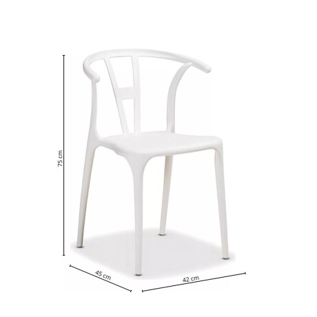 Silla Wishbone de jardin Blanco