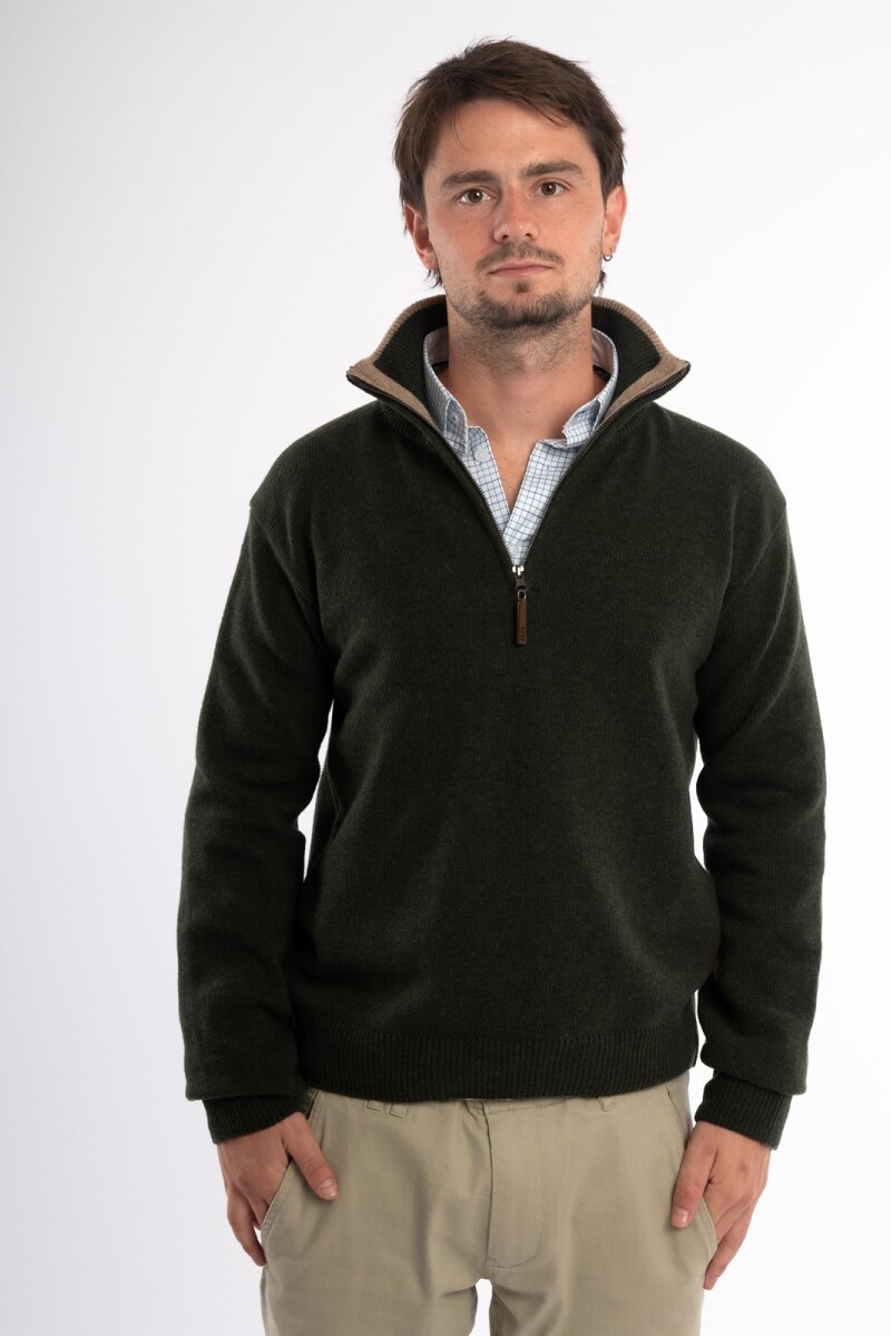 Sweater Cardif Lambswool Brixton Verde