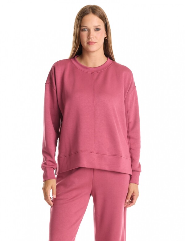 Buzo Pespuntes ROSA OSCURO