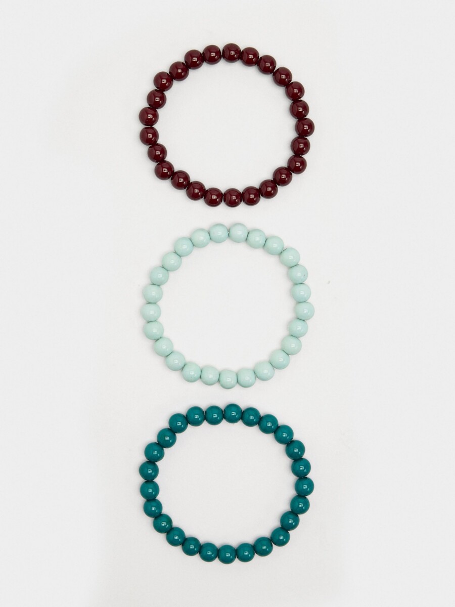 Set De Pulseras De Resina multicolor