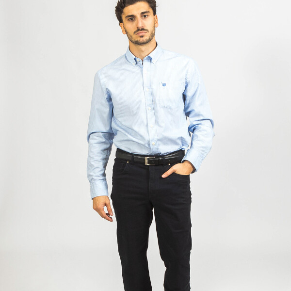 Camisa fantasia M/larga Raya Navy-Skyblue