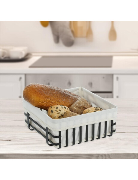 PANERA DE ACERO NEGRO. 28X28X12.5CM PANERA DE ACERO NEGRO. 28X28X12.5CM