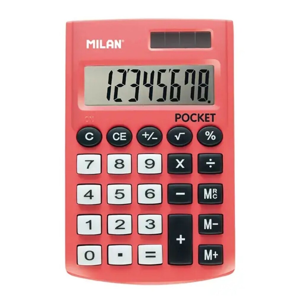 MAQUINA CALCULADORA MILAN 150908RBL POCKET ROJO MAQUINA CALCULADORA MILAN 150908RBL POCKET ROJO