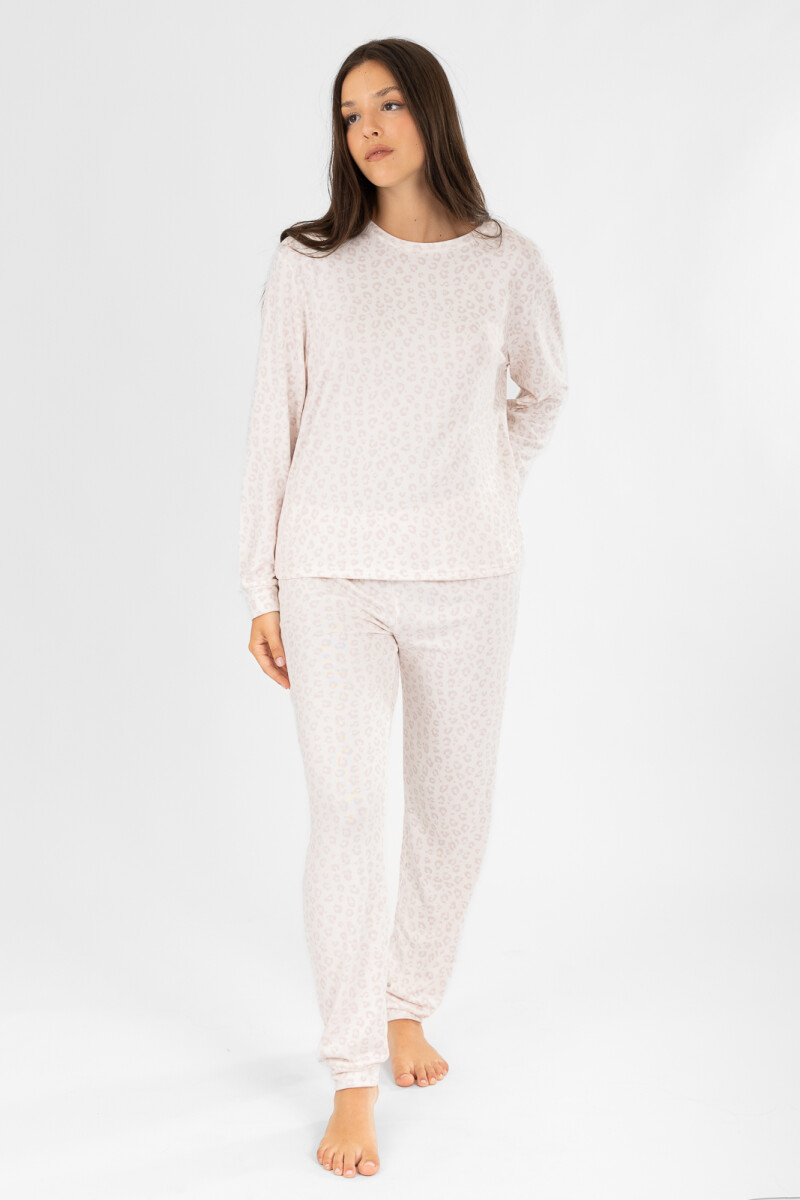 Pijama need leopard pink - Beige 