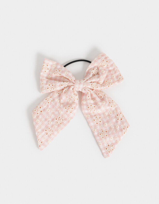 Gomitas Elásticas De broderie Gomita Elástica Cuadrillé Bordada - Rosa Claro