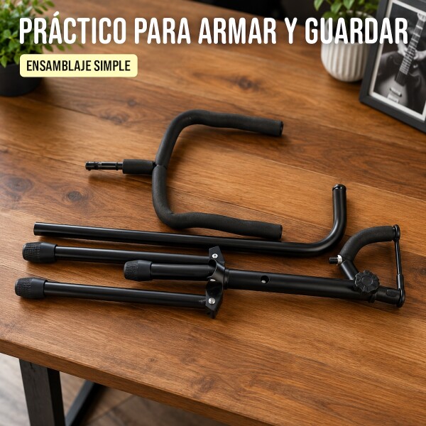 Soporte Para Guitarra Bajo De Pie Regulable Universal Acero IMBACK Color Negro Soporte Para Guitarra Bajo De Pie Regulable Universal Acero IMBACK Color Negro