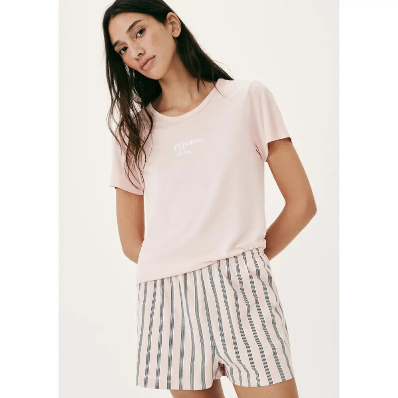PIJAMA MM FEM ROSA CLARO