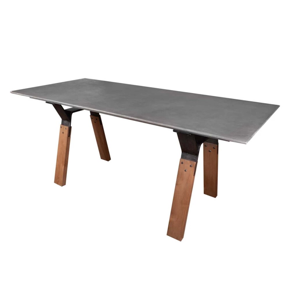 MESA DE COMEDOR CONCRETO GRIS CEMENTO