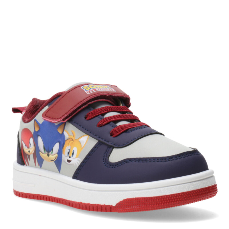 Championes de Niños Sonic Calzado Urbano Gris - Azul - Bordó