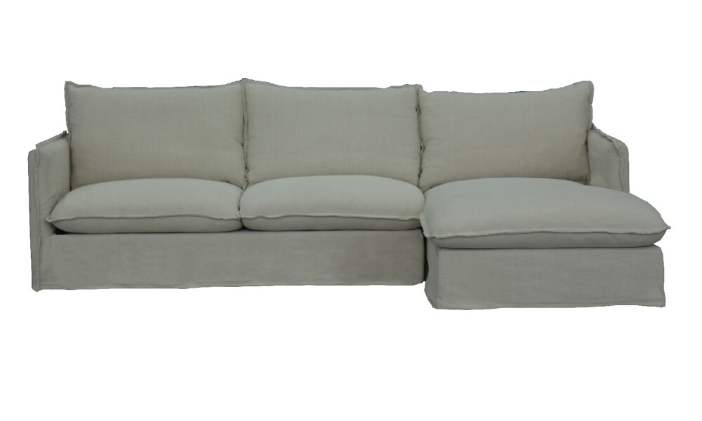 Sofa con Chaise Longue ARIES DESENFUNDABLE Beige