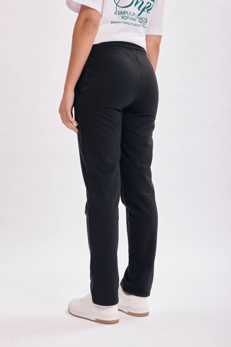 Pantalón deportivo recto Negro