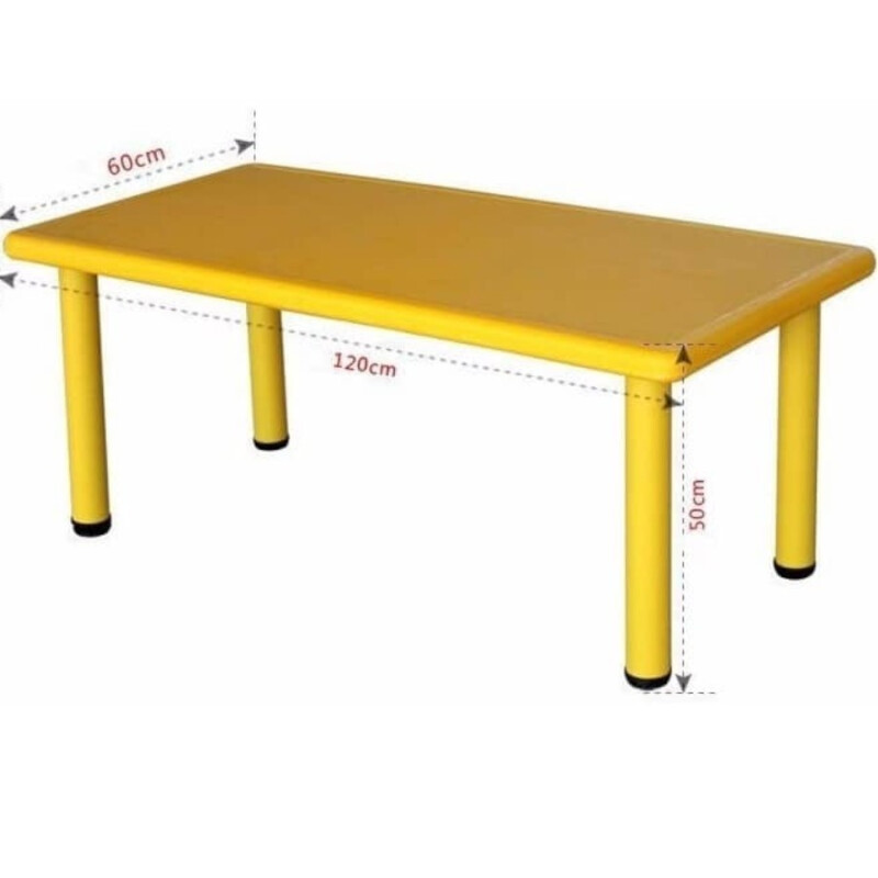 Mesa Infantil 120x60 Polipropileno Amarillo