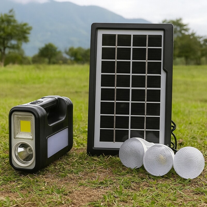 Kit de iluminacion recargable NEGRO