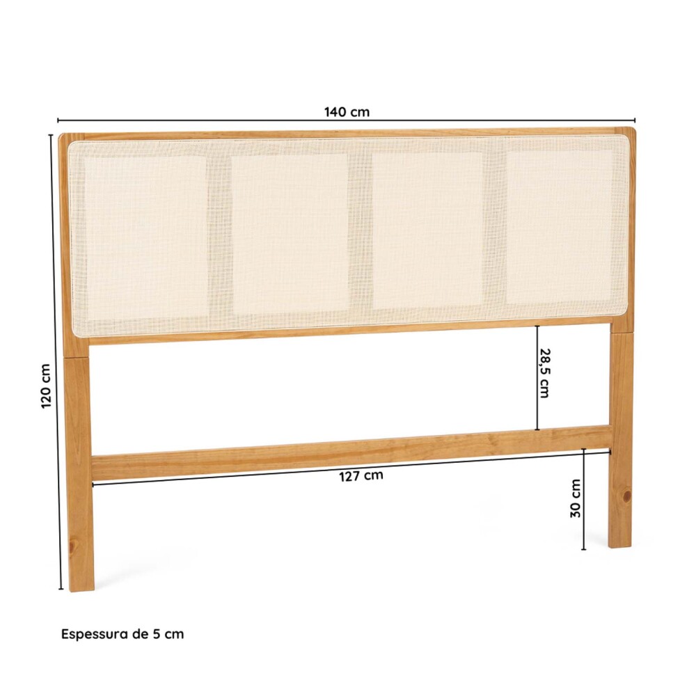 RESPALDO 2 PLAZAS MADERA MARRON PRAGA