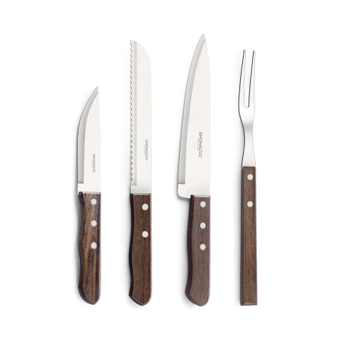 Set X4 Cubiertos para Asado Simonaggio U