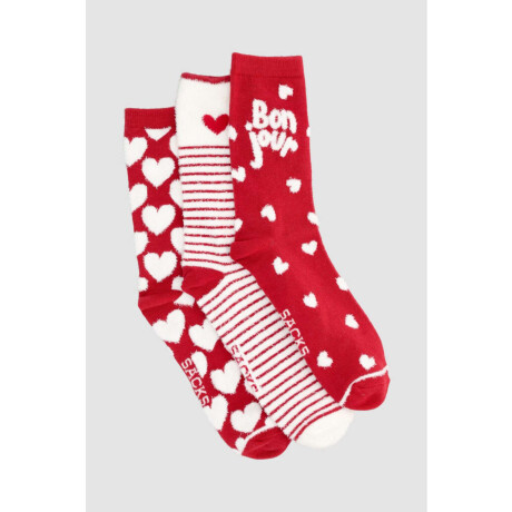 Pack x 3 media caña en algodón en detalle chenille Variante 28