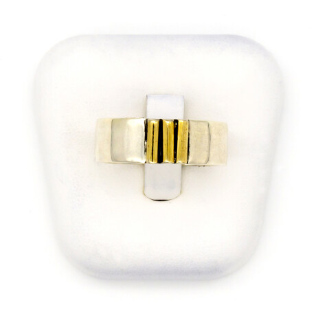 Anillo de plata 925, double en oro 18 ktes. Anillo de plata 925, double en oro 18 ktes.