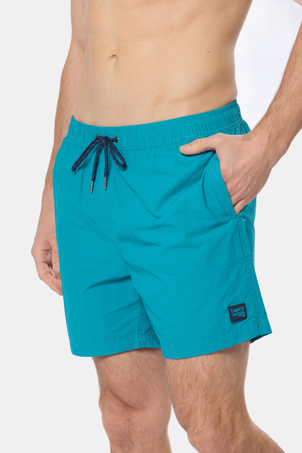 SHORT DE BAÑO LISO Verde Claro