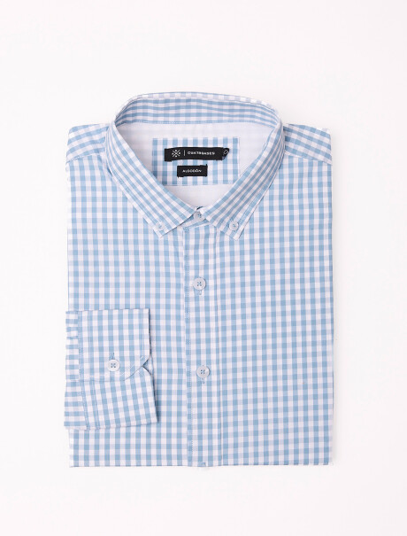Camisa m/l Hudson turquesa/D4