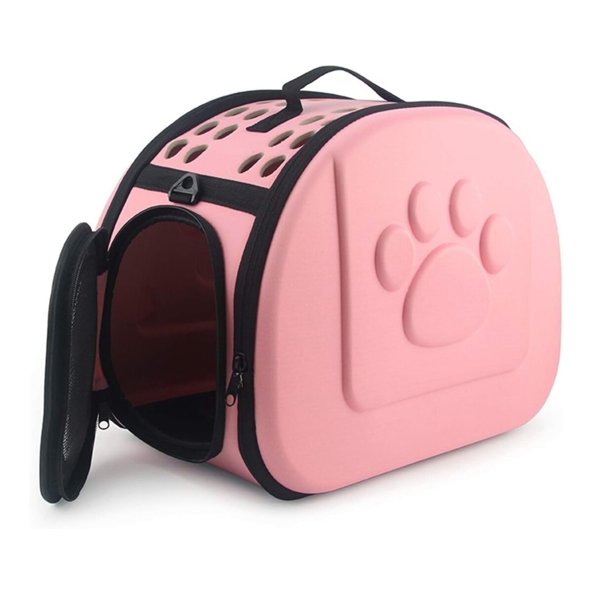 Bolso Transportador Perro Gato Mascotas Plegable 43 Cm Viaje - Color Variante Rosa 